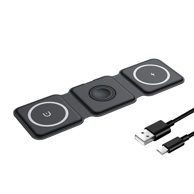 100W 3-in-1 Magnetic Wireless Charger | iPhone, AirPods, Apple Watch Fast Charging Station